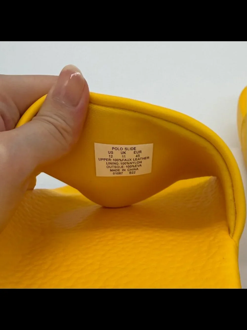 POLO RALPH LAUREN Bear Slide Men's Size 12 Yellow